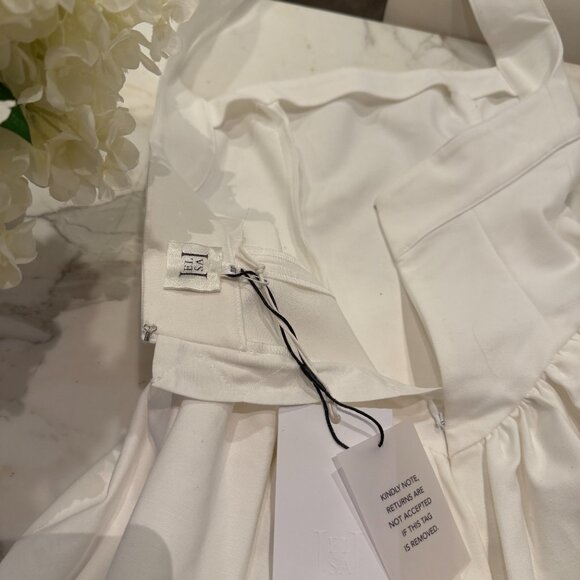 Helsa - Faille Halter Mini Dress in White by Helsa - Picture 13 of 16